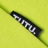 Fular de bumbac de culoare verde deschis TUTU 100205 2