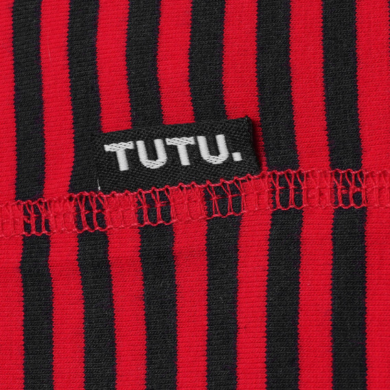 Fular de bumbac de culoare roșie-neagră pentru fete TUTU 100209 3