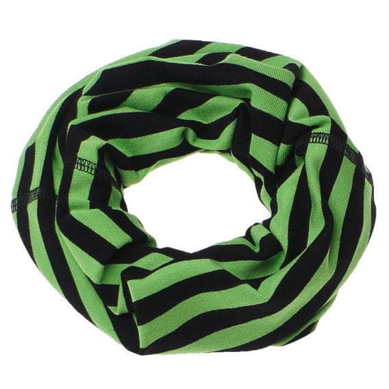 Fular în dungi în culori verde-negru TUTU 100210 