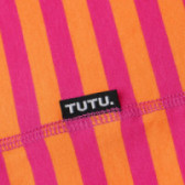 Fular cu dungi roz-portocaliu pentru fete TUTU 100288 2
