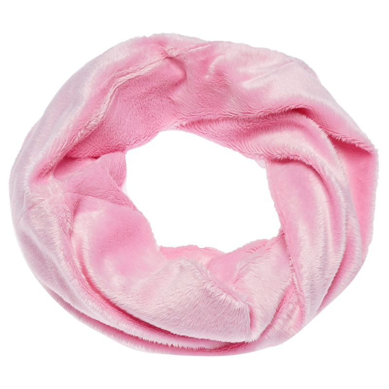 Fular roz de pluș din țesătură de înaltă calitate pentru o fată  100401