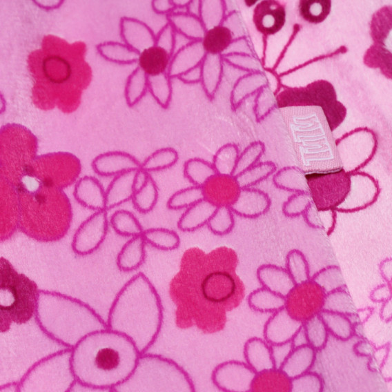Fular roz cu design floral pentru fete TUTU 100409 2