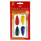 Creioane cerate „pară” 3+ / 4 culori Faber Castell 101041 