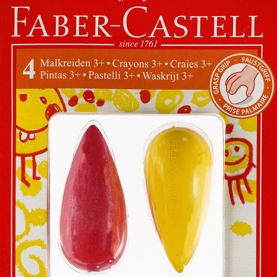 Creioane cerate „pară” 3+ / 4 culori Faber Castell 101042 2