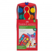 Acuarele 12 culori, CONNECTOR Faber Castell 101043 