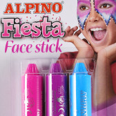 Set stick de vopsea pentru față, 3 culori Alpino 101211 2