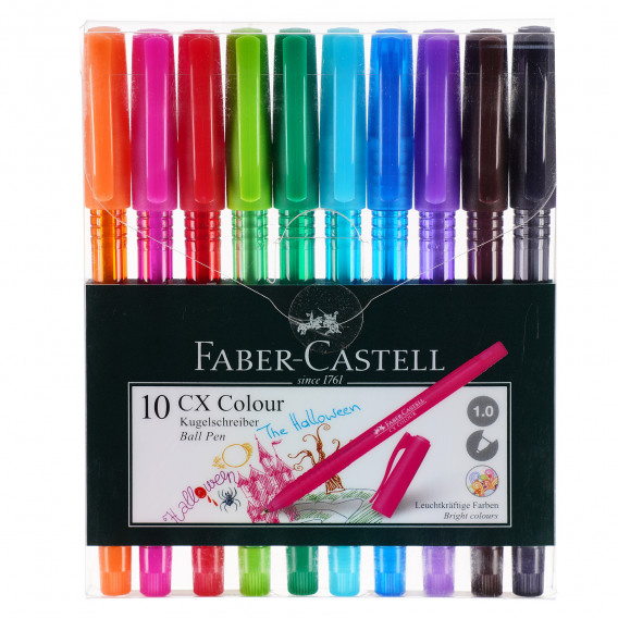 Culori cu vârf rotund, 10 culori, 1.00mm Faber Castell 101272 