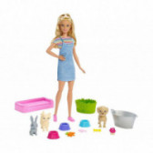 Set schimbare de culoare Barbie - cu câine și pisoi pentru fete  101710 2