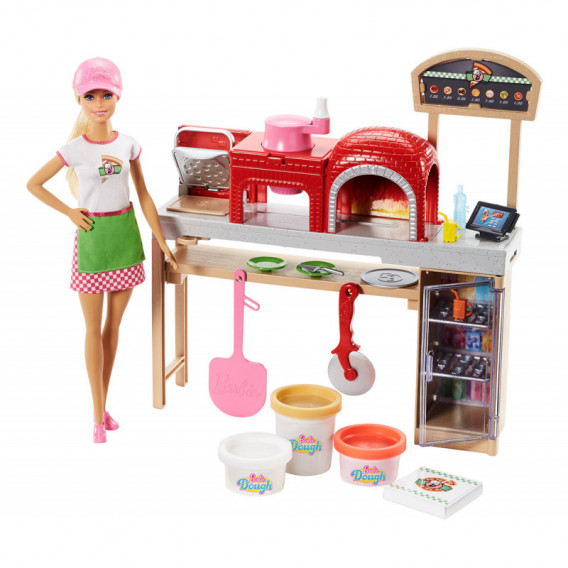Set Barbie Chef Pizza, pentru fete Barbie 101867 2