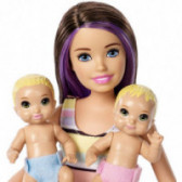 Set Camera de joacă Barbie pentru camera bebelusului, babysitter si 2 bebelusi, pentru fete Barbie 101920 4