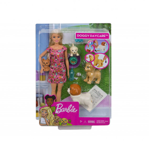 Set de papuși Barbie cu 4 pui, pentru fete Barbie 101931 