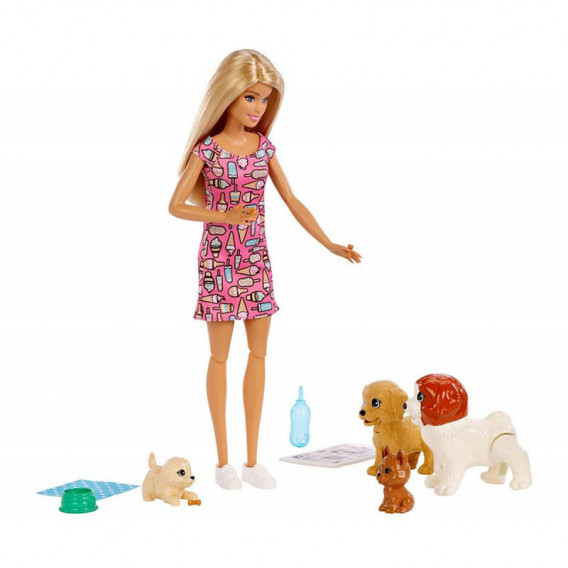 Set de papuși Barbie cu 4 pui, pentru fete Barbie 101940 10