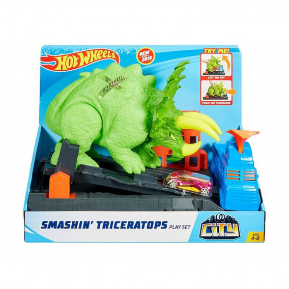 Complex de jocuri - Triceratops pentru un băiat Hot Wheels 101957 