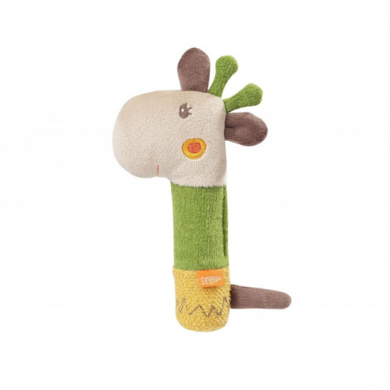 Jucărie moale de girafă cu ciucure babyFEHN 102100 