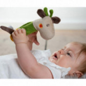 Jucărie moale de girafă cu ciucure babyFEHN 102102 3