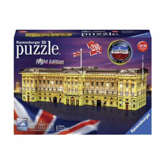 Puzzle 3D Iluminând Palatul Buckingham noaptea Ravensburger 102123 