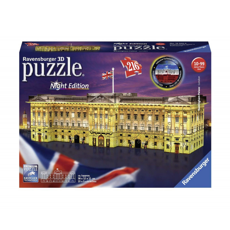 Puzzle 3D Iluminând Palatul Buckingham noaptea  102123