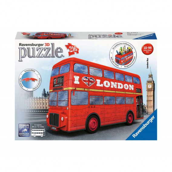 Puzzle 3D autobuz londonez Ravensburger 102125 