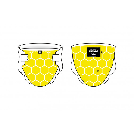 Scutece de unică folosință, Trends Honey Comb, Dimensiune: 3, 2x60 buc. Pufies 10217 2