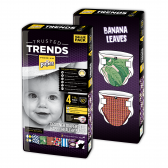 Scutece de unică folosință Pufies Trusted Trends Maxi 4, Banana leaves baby Value Pack 52 buc. Pufies 10225 