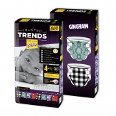 Scutece de unică folosință Pufies Trusted Trends Maxi+ 4, Gingham baby Value Pack 48 buc. Pufies 10237 