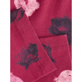 Colanți de bumbac ecologică de culoare roșie cu imprimeu floral Name it 102384 2
