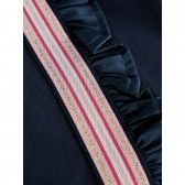 Rochie din bumbac organic cu bucle cusute și bandă elastică și brocart pentru fete Name it 102390 2