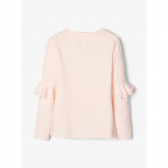 Bluză din bumbac cu mâneci lungi din bumbac pentru fete, roz Name it 102394 3