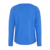 Bluză cu mânecă lungă din bumbac cu imprimeu albastru pentru fete Name it 102420 3