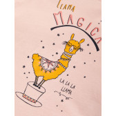 Bluză de bumbac pentru fete cu imprimeu llama Name it 102496 3