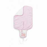 Salteluță pliabilă pentru schimbat Basic Friends roz, cu șnur, care se transformă cu ușurință într-o geantă confortabilă Inter Baby 102671 
