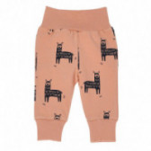 Pantaloni cu imprimeu de lamă pentru o fetițe Pinokio 102873 