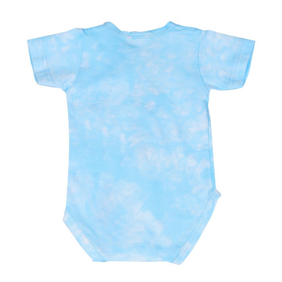 Body albastru de bumbac pentru bebeluș cu inscripție și capse Pinokio 102885 2