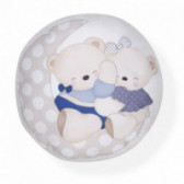 Pernă decorativă pentru copii de culoare albastră, cu ursuleț Inter Baby 102959 