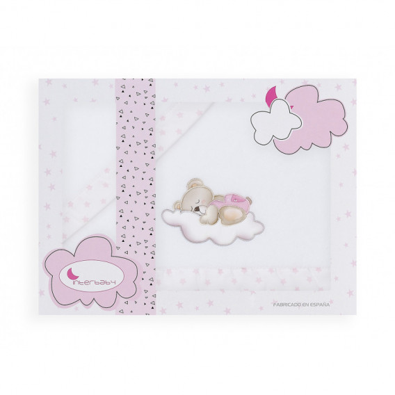 Lenjerie de pat, de culoare roz, pentru fete Inter Baby 102985 