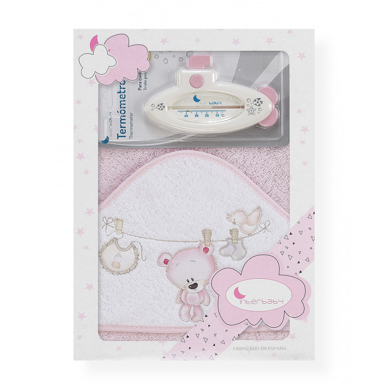 Prosop de baie roz pentru copii cu o aplicație din material textil moale pentru fete  103157