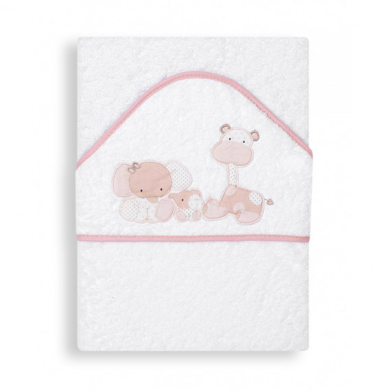 Prosop pentru copii cu margine roz și țesătură delicată Inter Baby 103176 