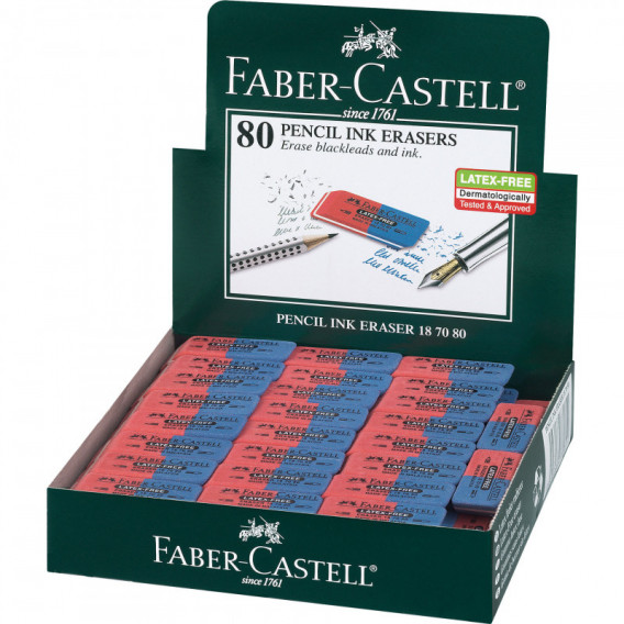 Radieră din cauciuc din două părți Faber Castell 103309 2