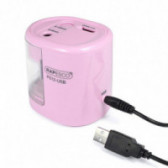 Ascutitoare electrică PS12 cu USB, roz  103400 