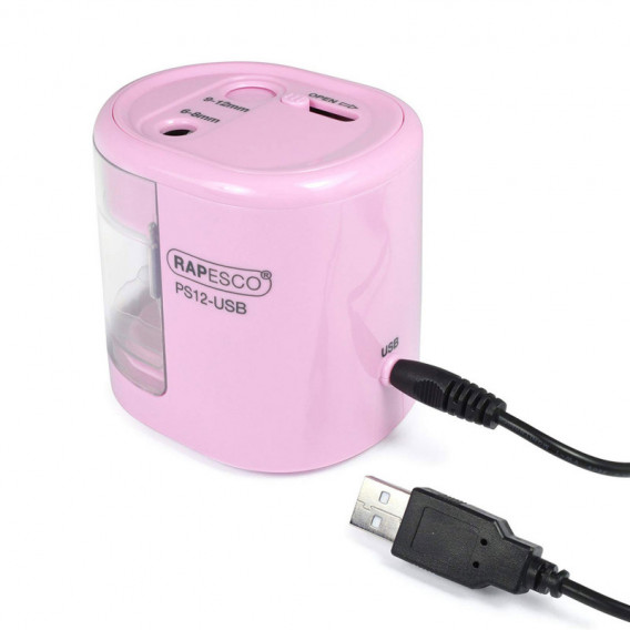 Ascutitoare electrică PS12 cu USB, roz  103400 