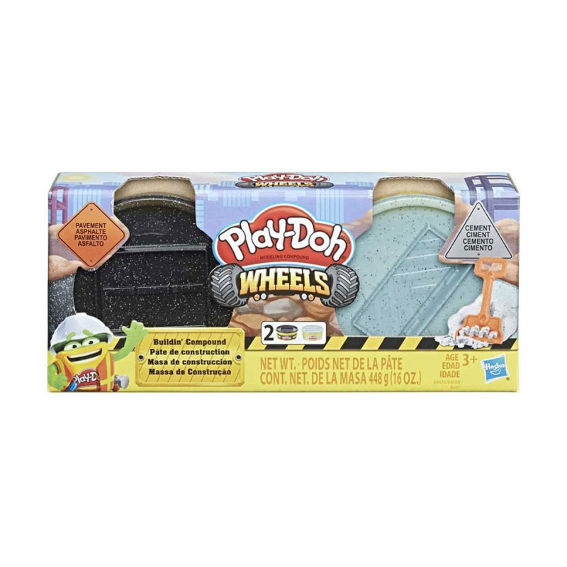 Hasbro play doh - material de construcție în culori negru și gri  103431