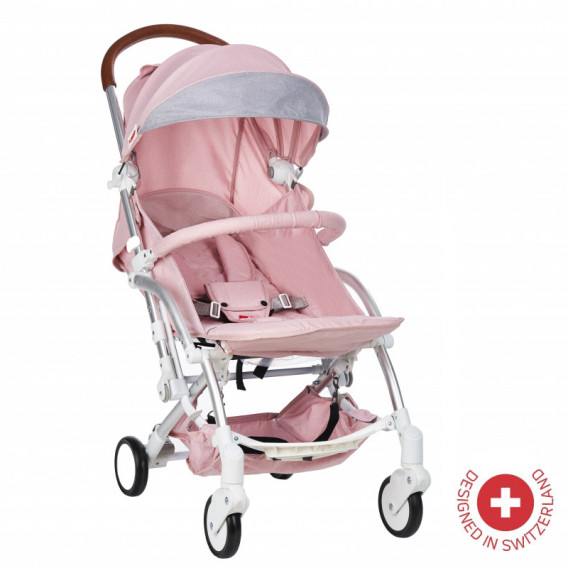 Cărucior pentru copii Zizito Fortuna de construcție și design elvețian, de culoare roz ZIZITO 103490 