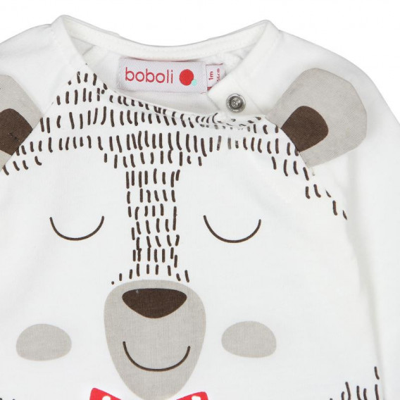 Bluză din bumbac cu mâneci lungi și imprimeu vesel pentru bebeluși - unisex Boboli 104 3
