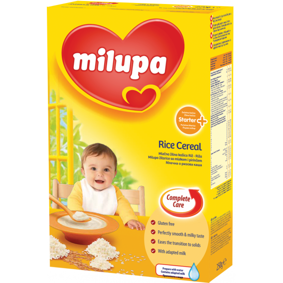 Terci de lapte cu orez , 3-5 luni, cutie 250 g. Milupa Terci de lapte cu orez , 3-5 luni, cutie 250 g. Milupa 10441