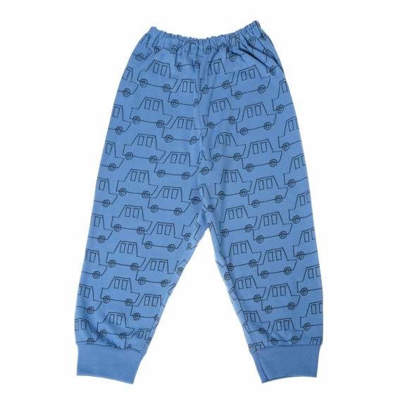 Pijamale din bumbac cu mânecă lungă cu un imprimeu vesel cu cărucior pentru băieți Ewa Klucze 104867 4