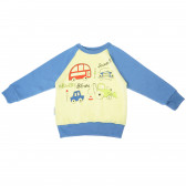 Pijamale din bumbac cu mânecă lungă cu un imprimeu vesel cu cărucior pentru băieți Ewa Klucze 104872 9