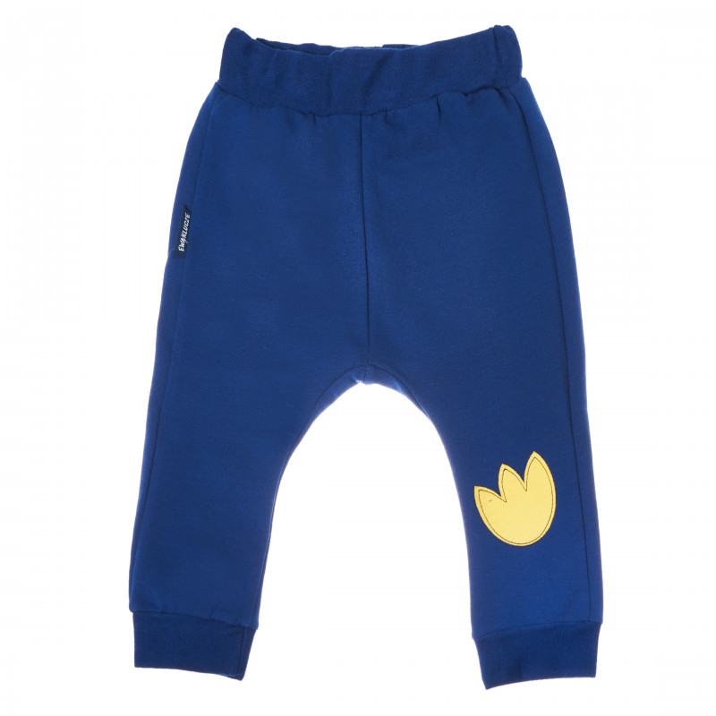 Pantaloni sport unisex din bumbac cu lalea galbenă cusută pentru copii  104938