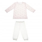 Pijamale din bumbac organic pentru fetițe NINI 105027 