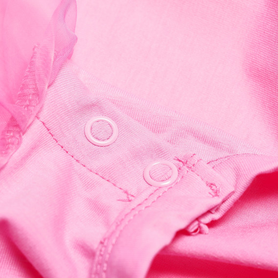 Rochie pentru fete cu tul cu mânecă lungă, în culoare roz The Tiny Universe 105088 4