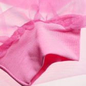 Rochie pentru fete cu tul cu mânecă lungă, în culoare roz The Tiny Universe 105090 6
